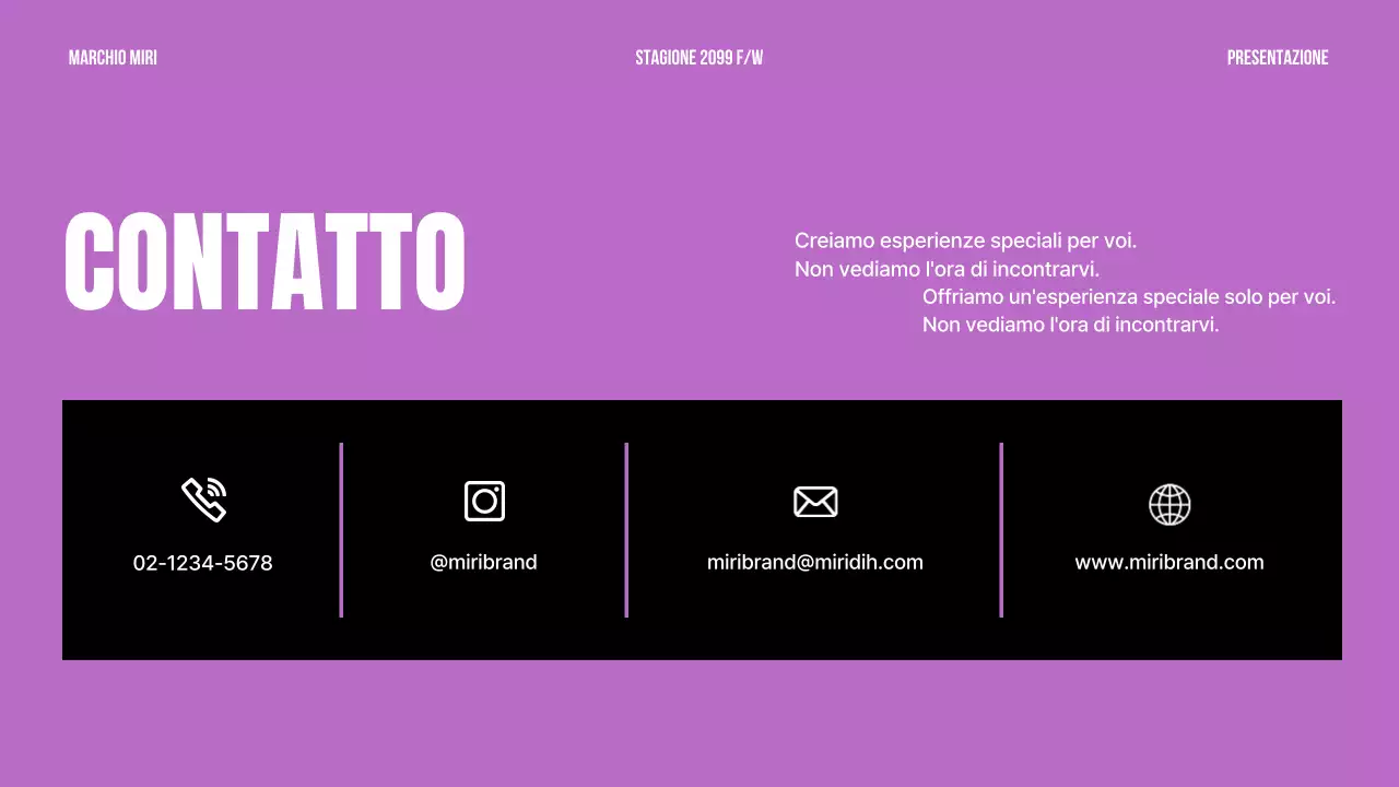 Una semplice dichiarazione del marchio in nero e viola