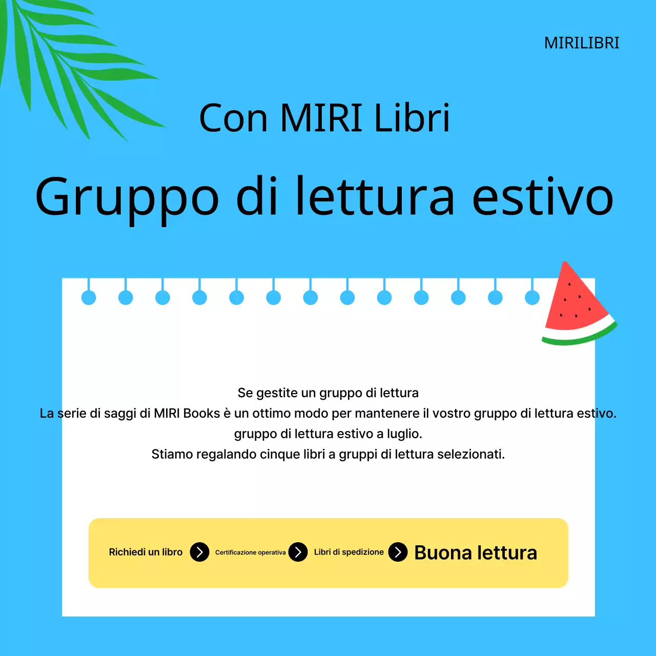 Promuovere un club del libro estivo minimalista in giallo e blu