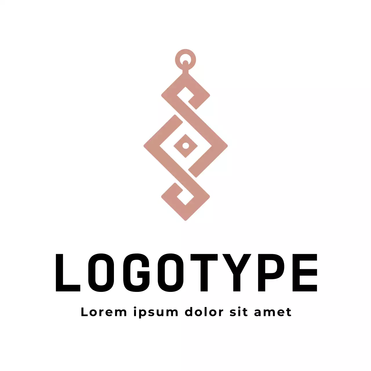 Beige Geometric Design Logo