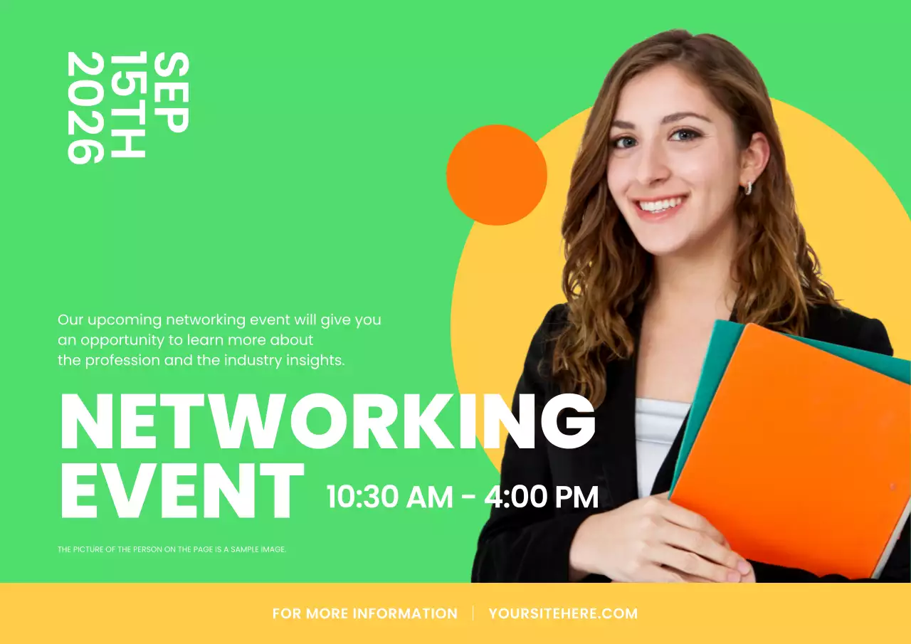 Green Modern Networking Event Poster