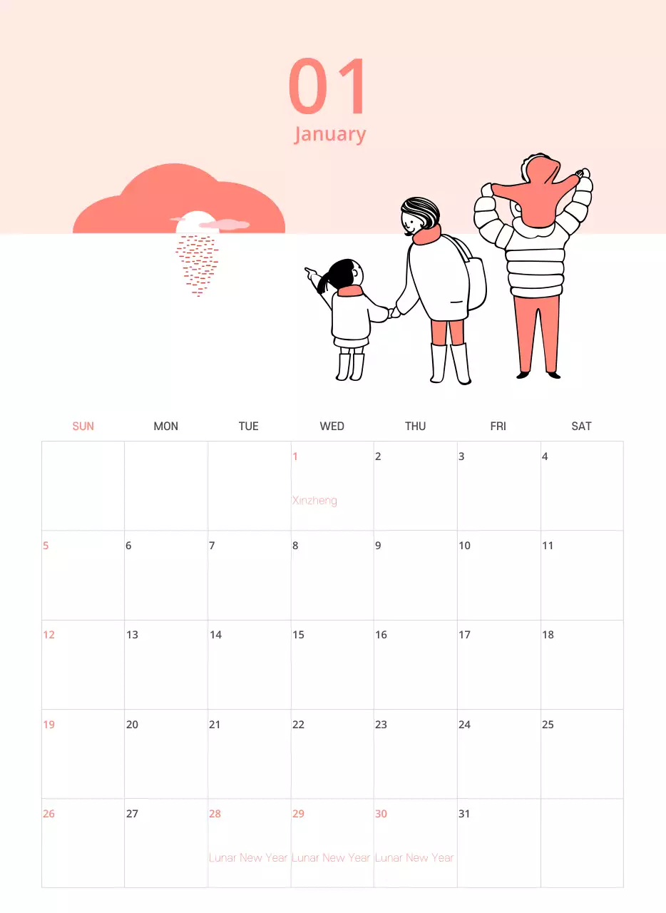 Kalender bergambar penuh warna