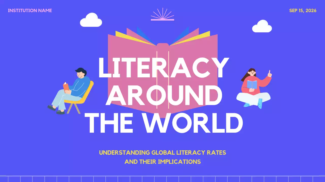 Blue Modern Literacy Presentation