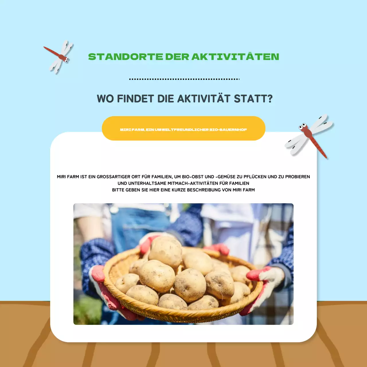 Informationen zur Ernte der schönen blauen und gelben Herbstfarben