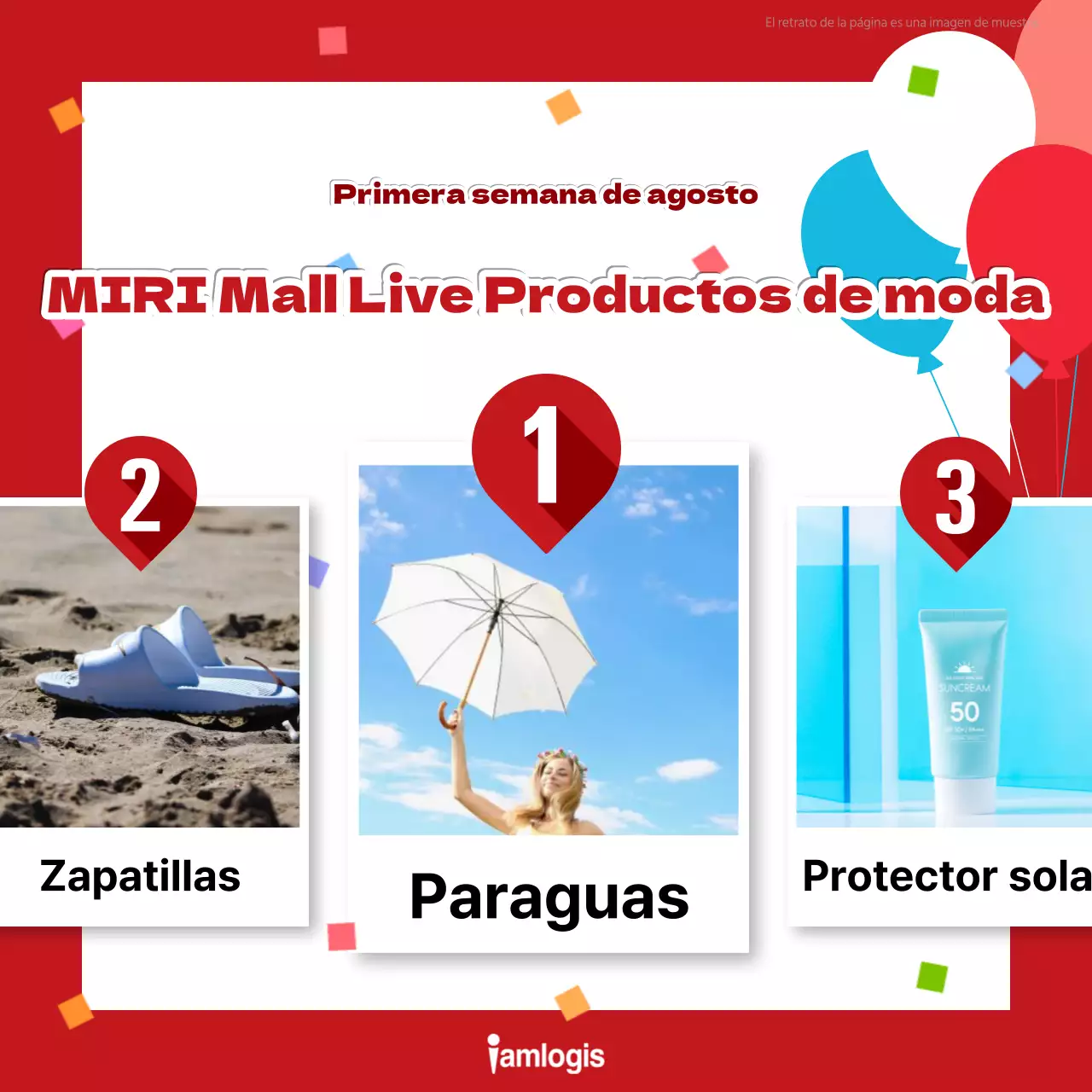 Promocione los favoritos en tiempo real con colores rojos y azules sencillos