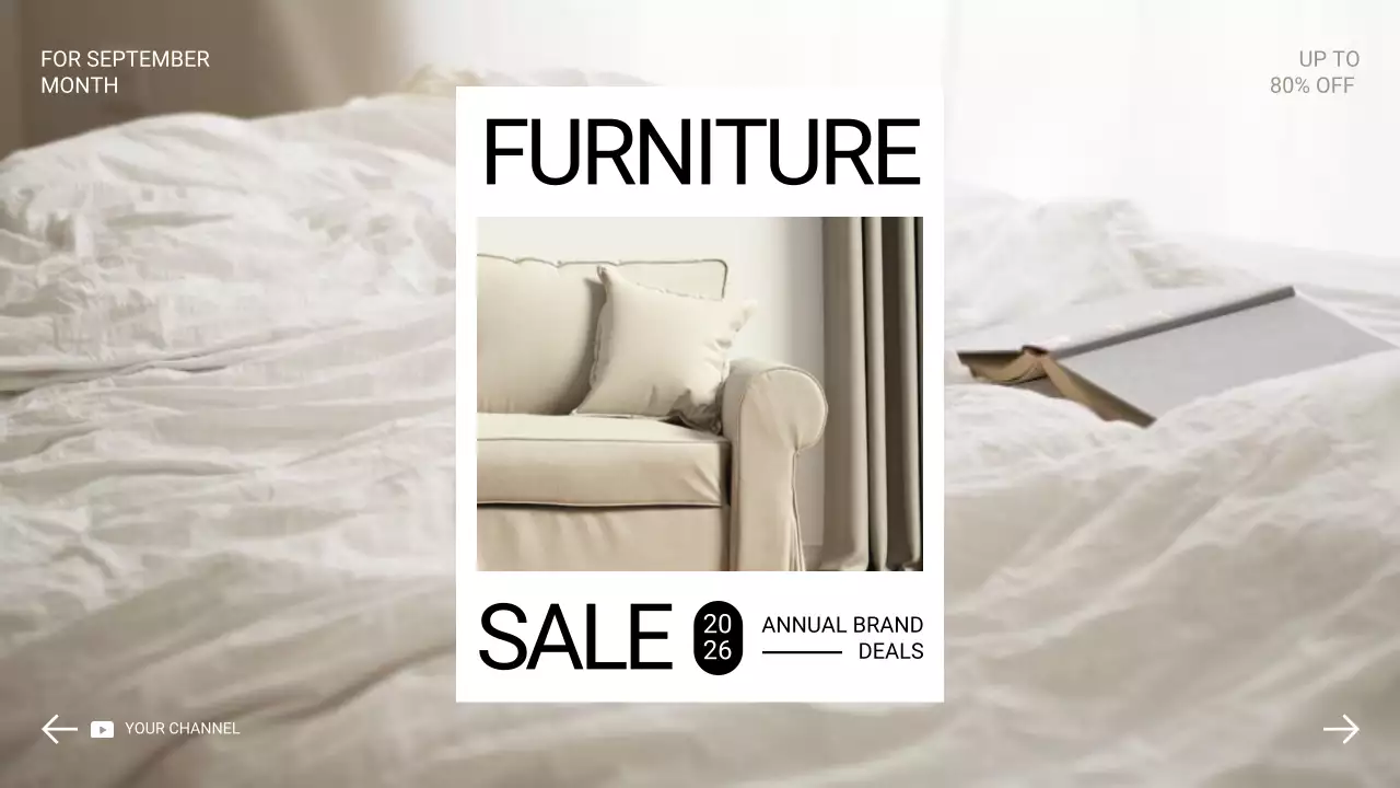 Beige Modern Furniture Promotion YouTube Thumbnail