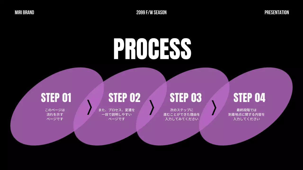 紫 モダン ブランド プレゼンテーション