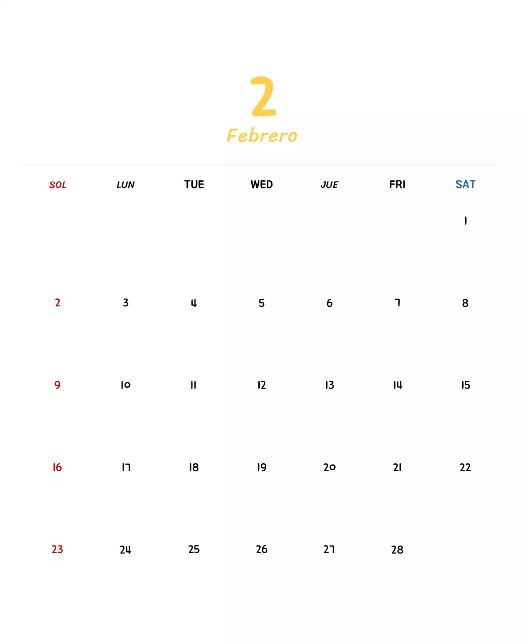 Calendario de Año Nuevo con simpáticas ilustraciones