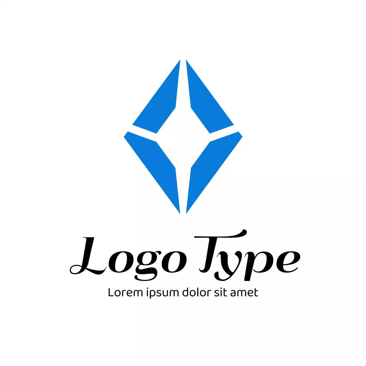 Blue Modern Design Logo