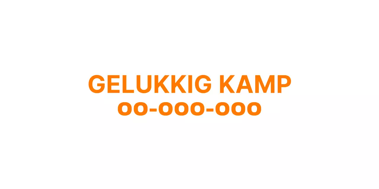 Eenvoudige campingpromotie met oranje-groene campingillustratie