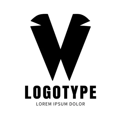 Black Minimalist Design Logo