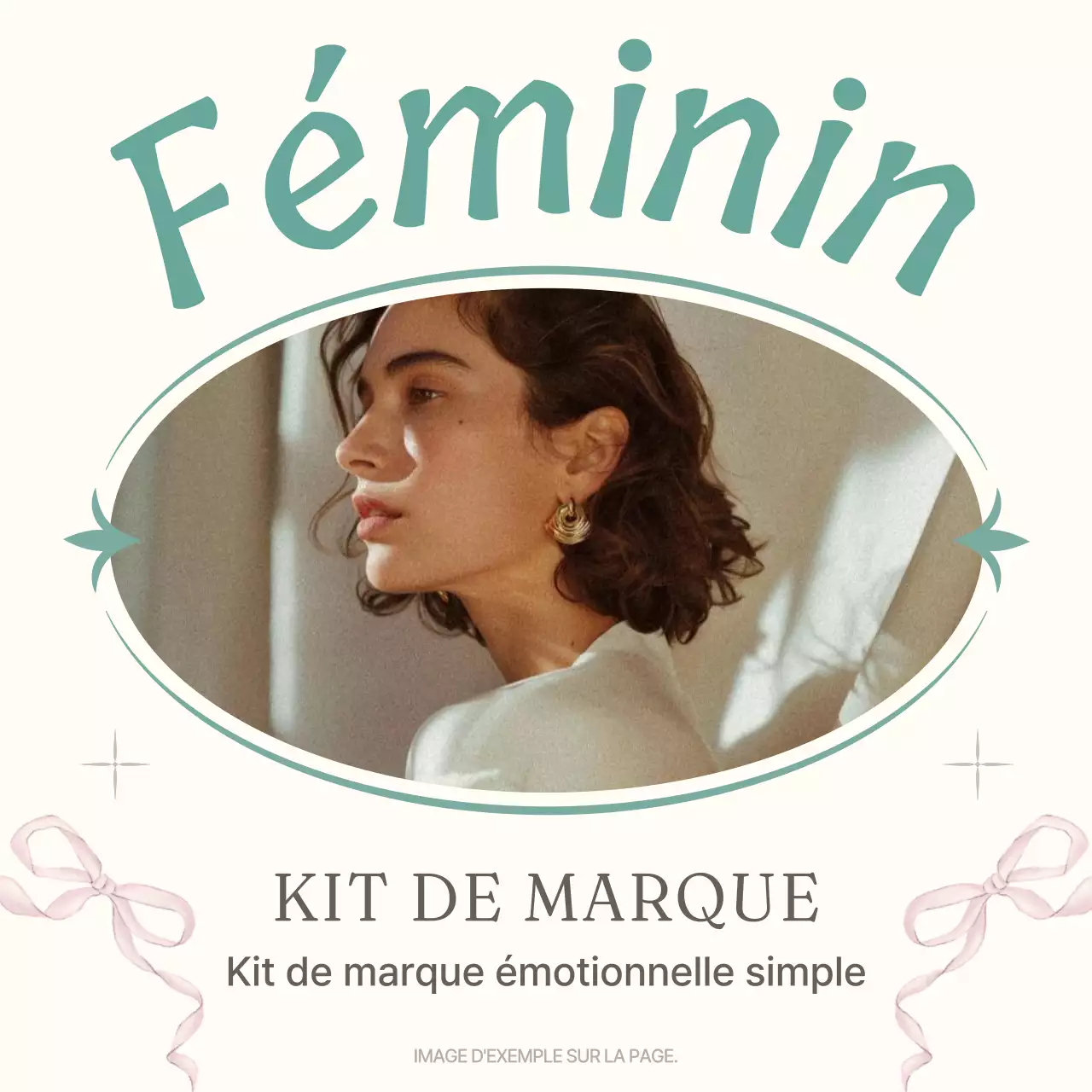 Promouvoir une marque de mode minimaliste en beige et menthe