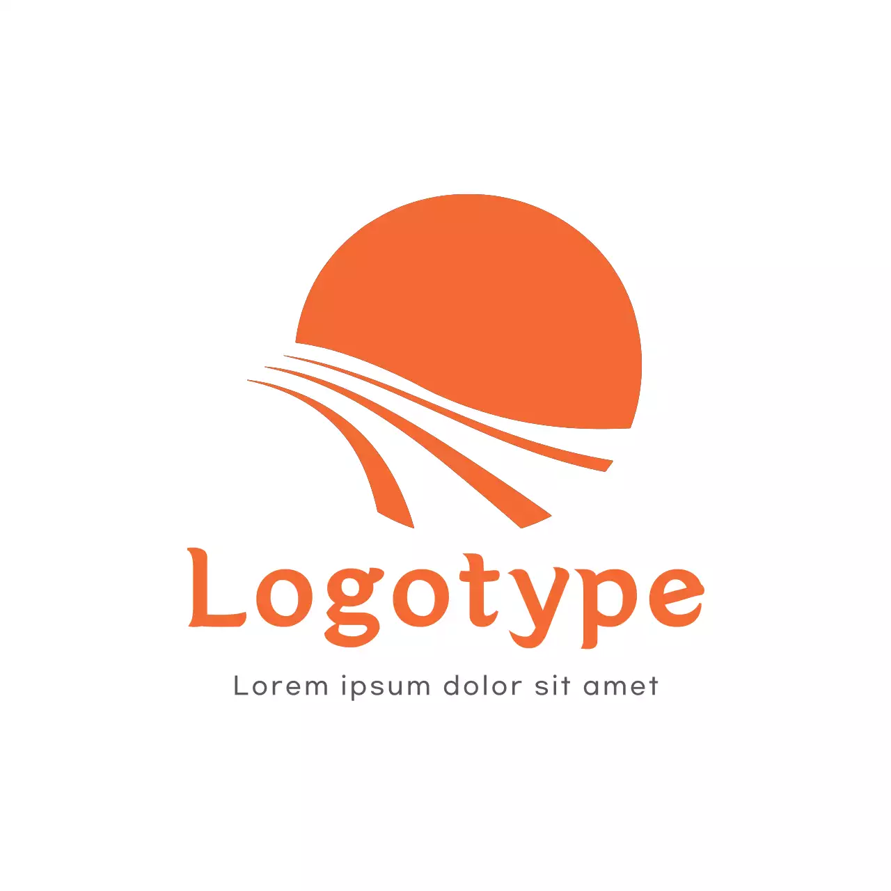 Orange Minimal Design Logo