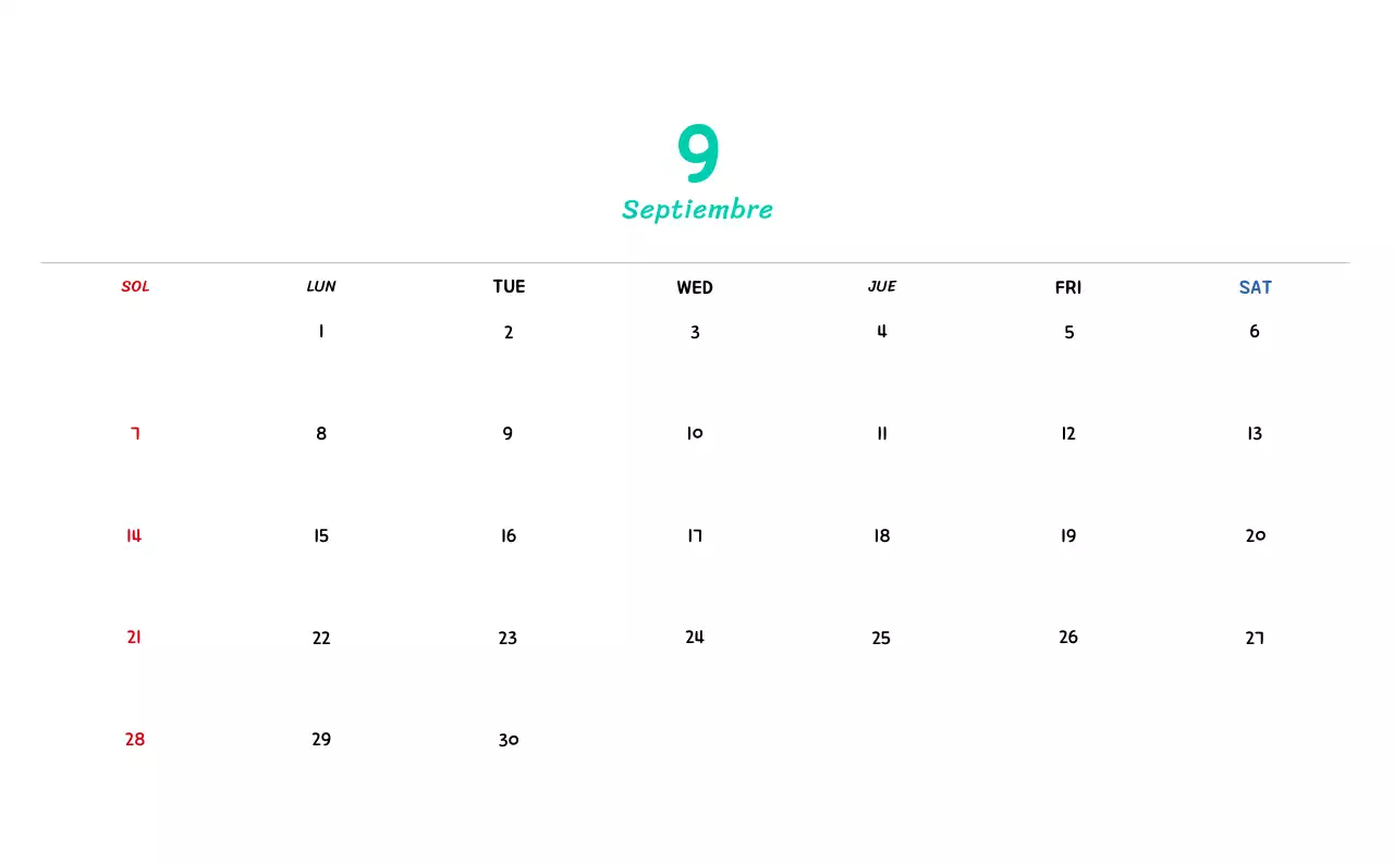 Calendario de Año Nuevo con simpáticas ilustraciones