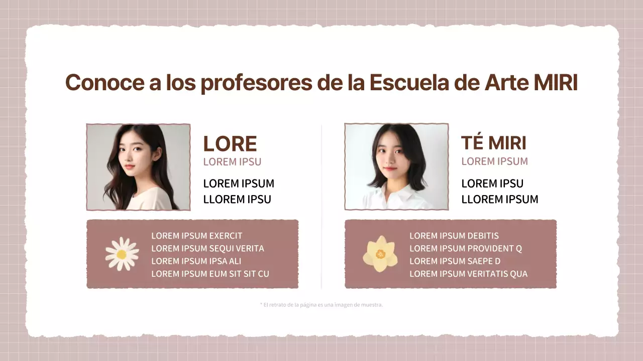 Un acogedor prospecto de escuela de arte en beige y marrón