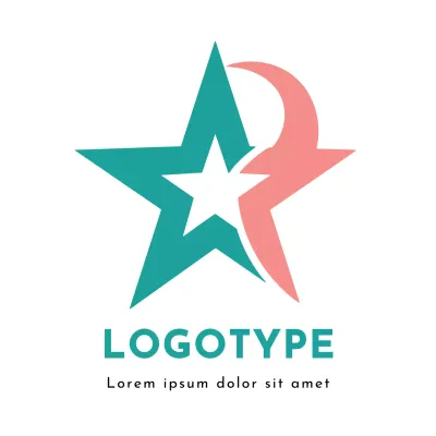 Teal Abstract Design Logo