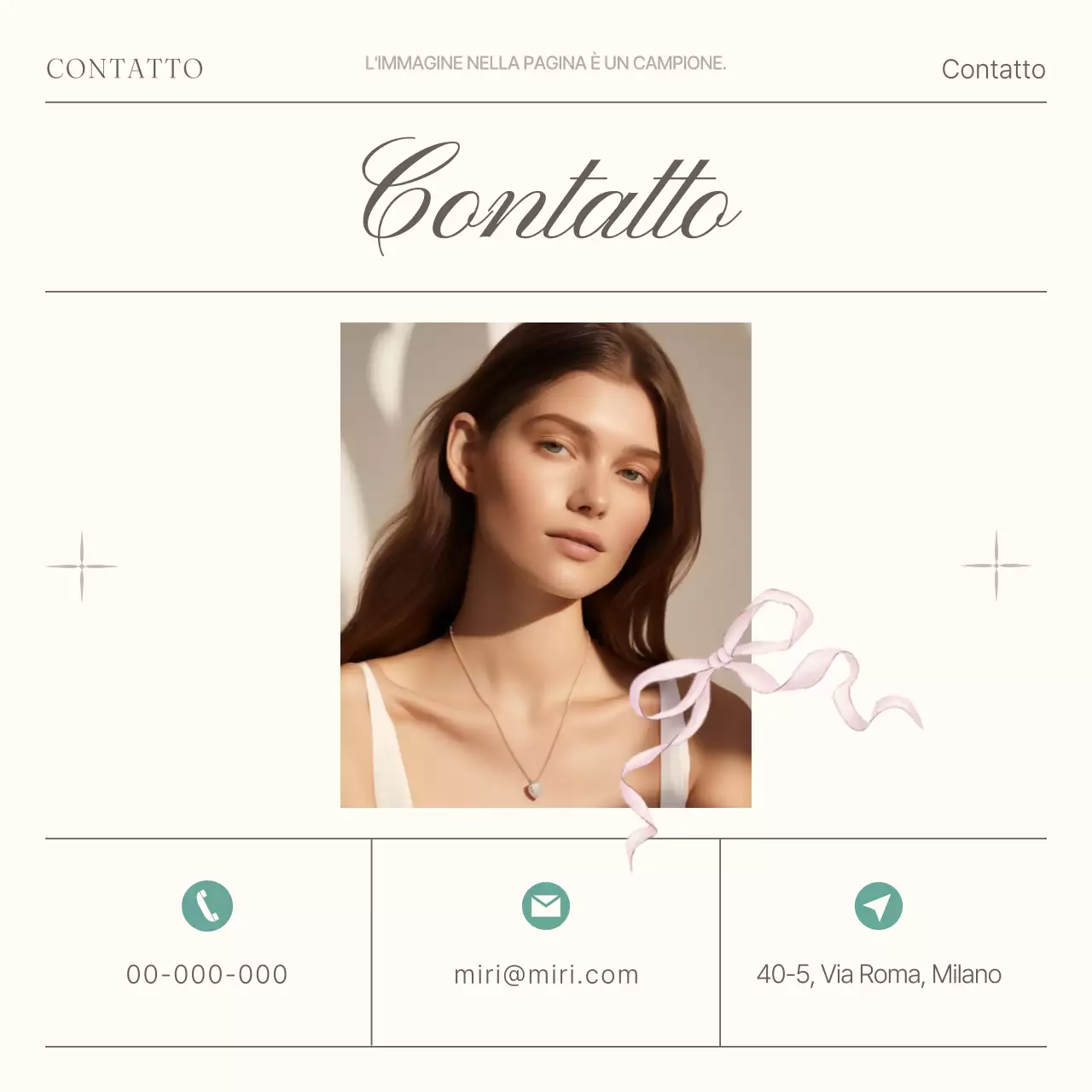 Promuovere un marchio di moda minimalista in beige e menta