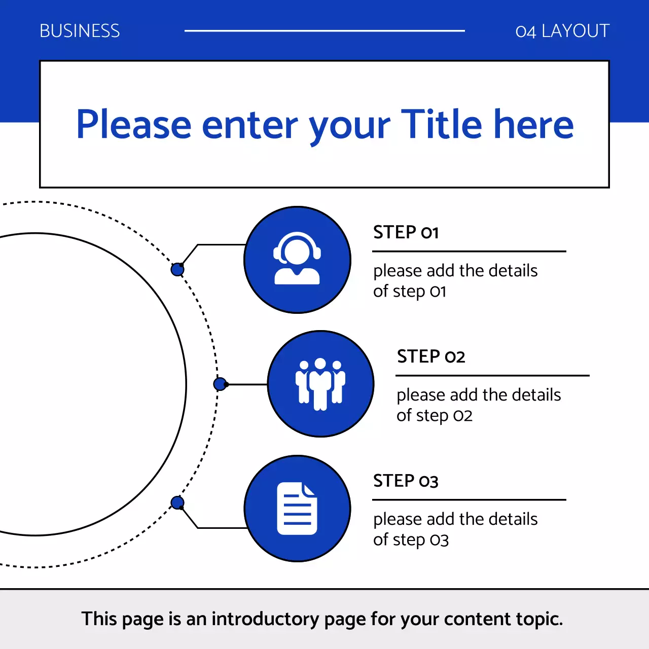 Blue Modern Business Template Instagram Carousel
