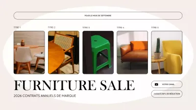 Mobilier tendance beige et ivoire en vente