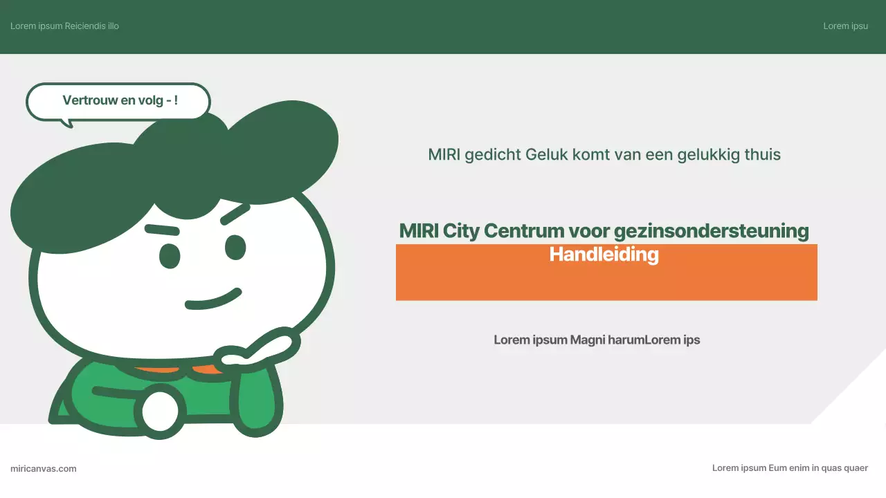 Een eenvoudige, groene en oranje gids voor het Family Support Centre