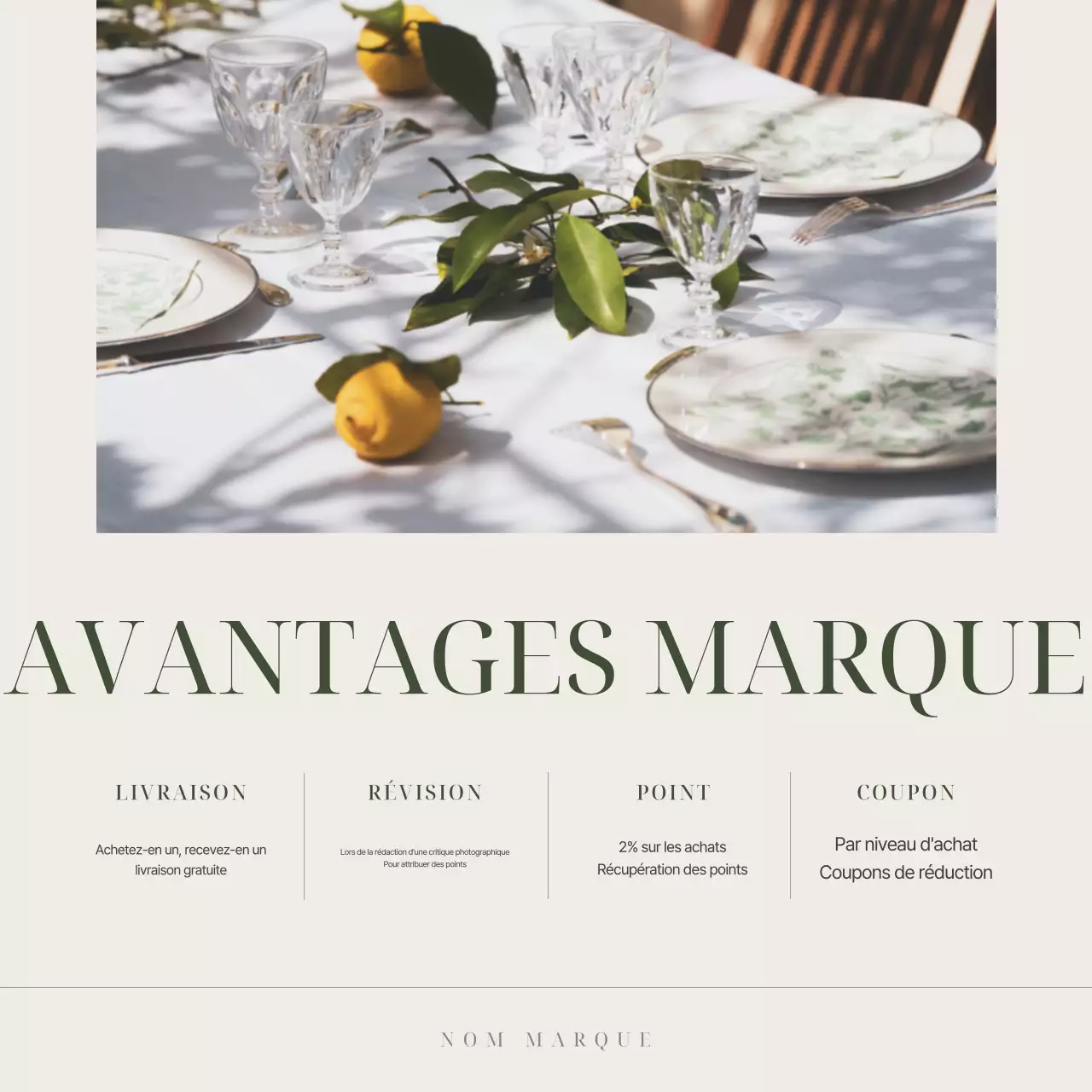 Commercialisation d'une marque simple de vaisselle en ivoire