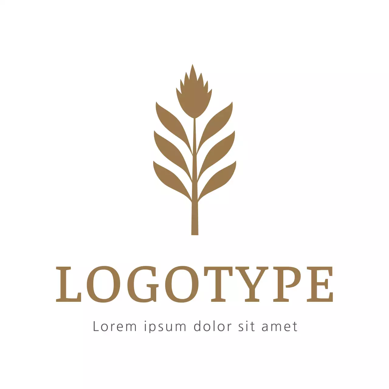 Brown Minimalist Design Logo