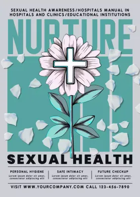 Teal Modern Sexual Health Manual Poster