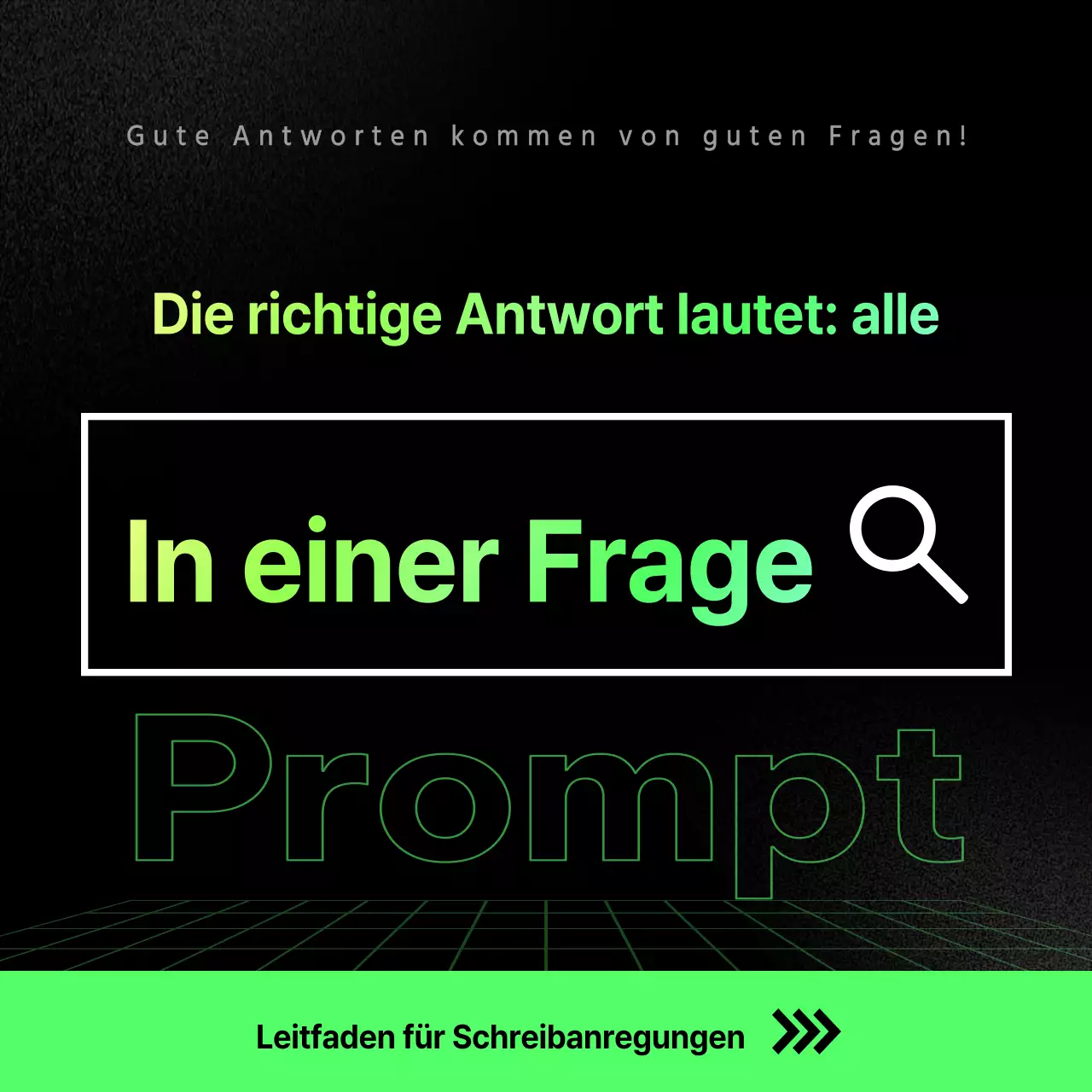 Ein Leitfaden zum Schreiben grüner, kitschiger AI-Prompts