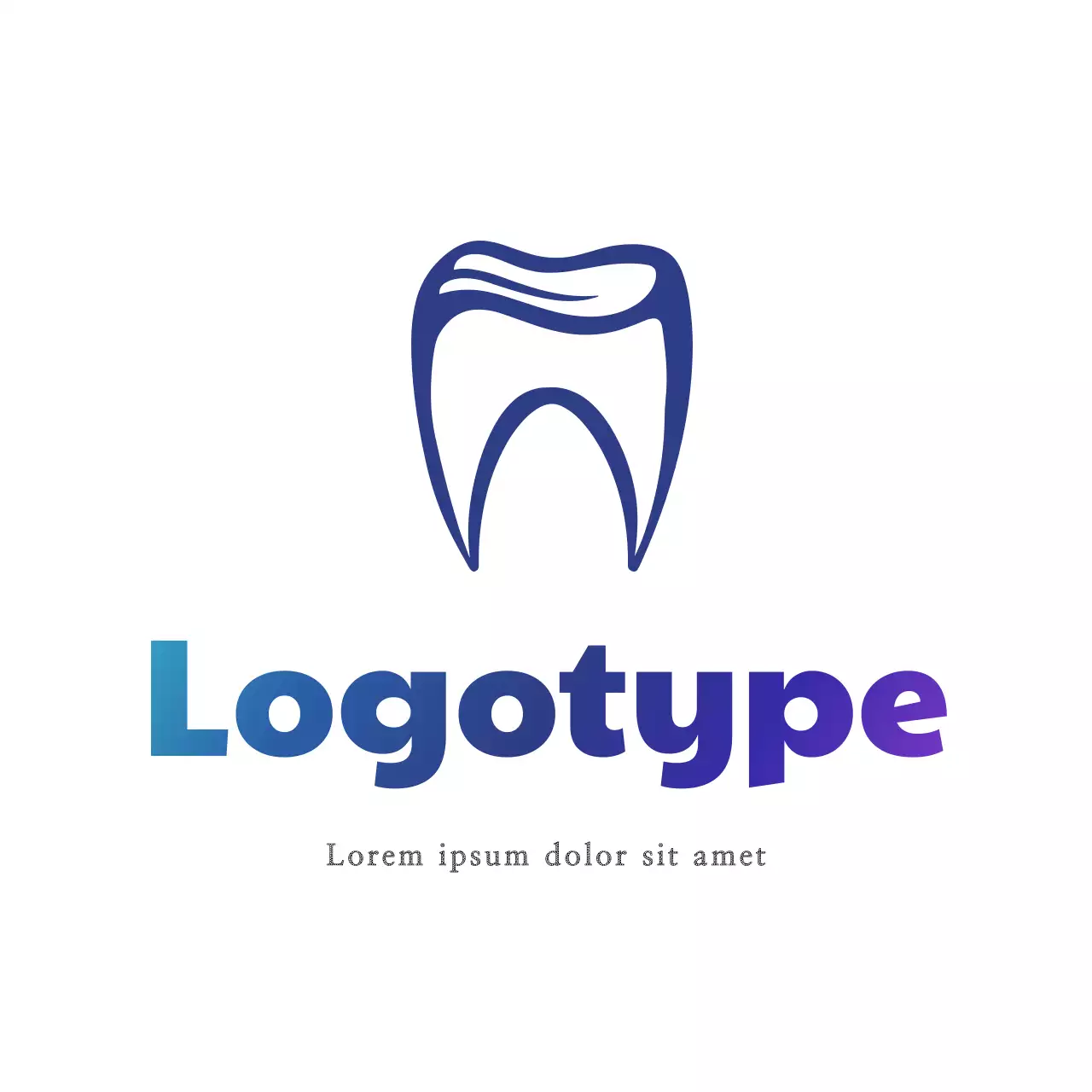 Blue Modern Dental Logo