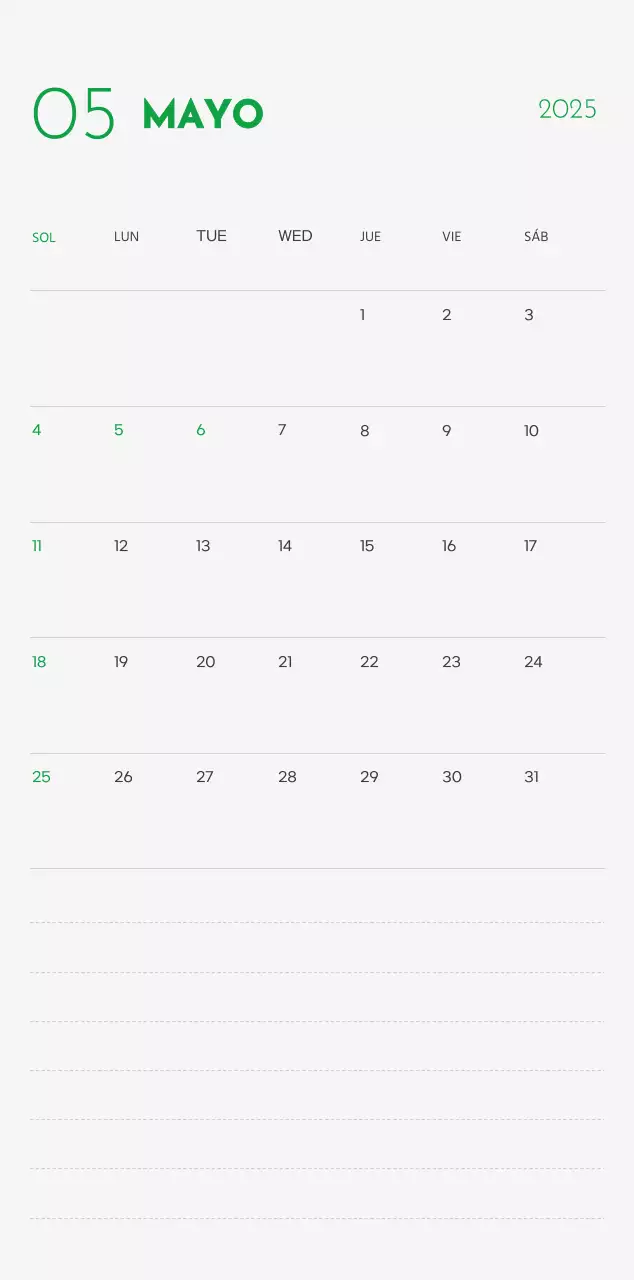 Un calendario con una foto de un cachorro y un bonito mensaje en color verde