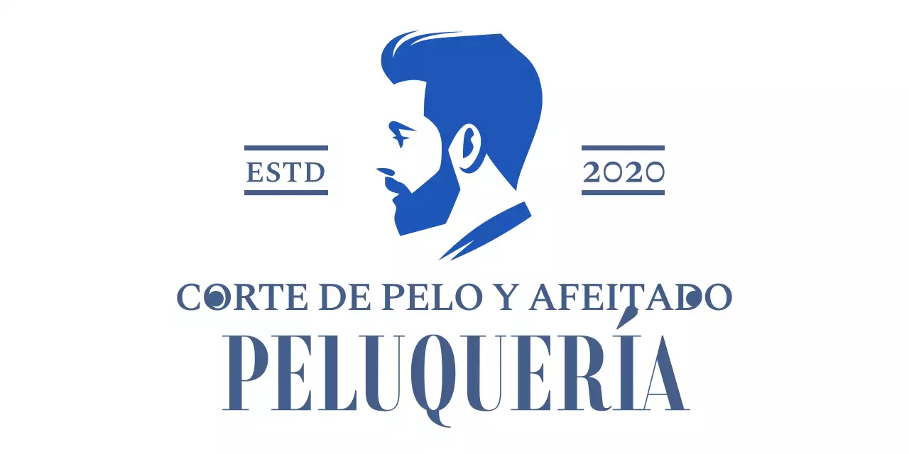 Promover una peluquería clásica azul
