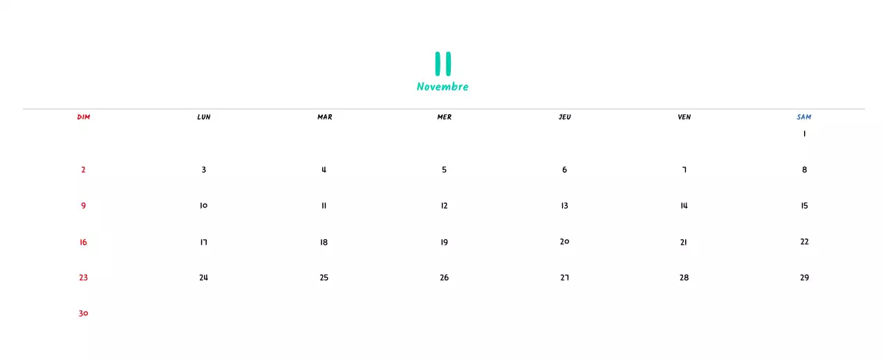 Calendrier du Nouvel An avec de jolies illustrations