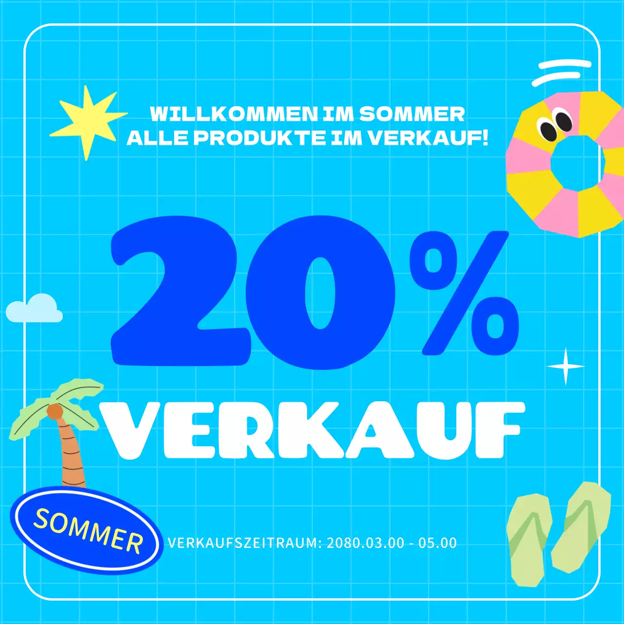 Bewerben Sie Ihre Sommerveranstaltungen in Hellblau