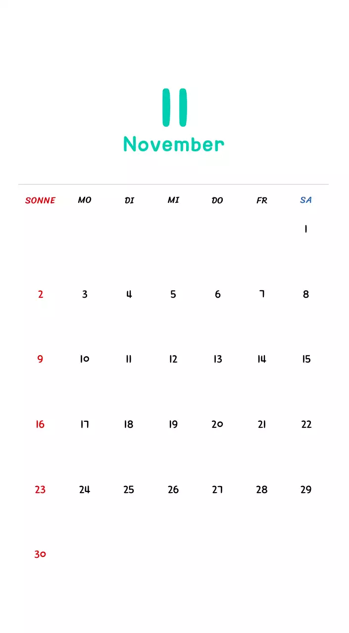 Neujahrskalender mit niedlichen Illustrationen