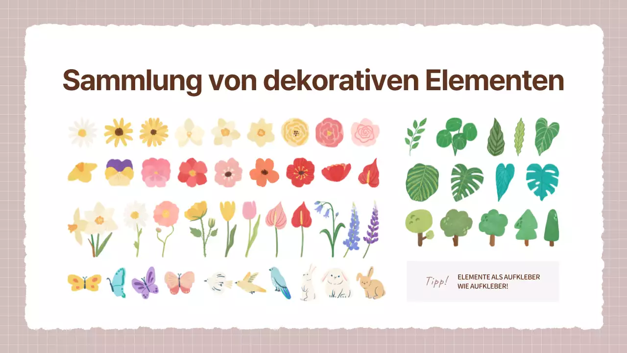 Ein gemütlicher beige-brauner Kunstschulprospekt