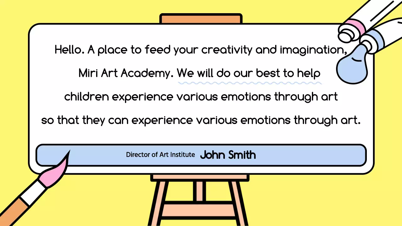 Yellow Playful Art Promotion Presentation