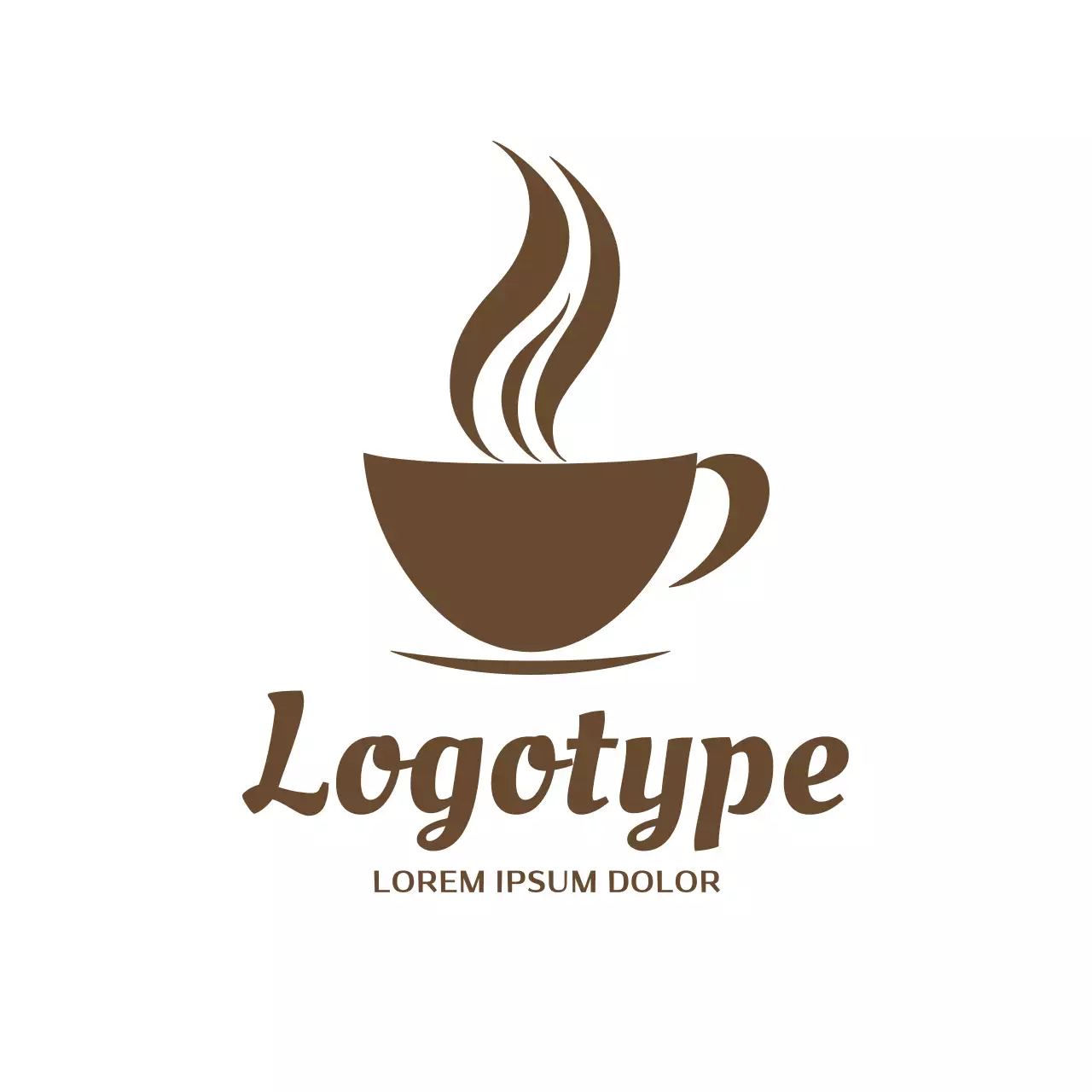 Brown Simple Coffee Logo