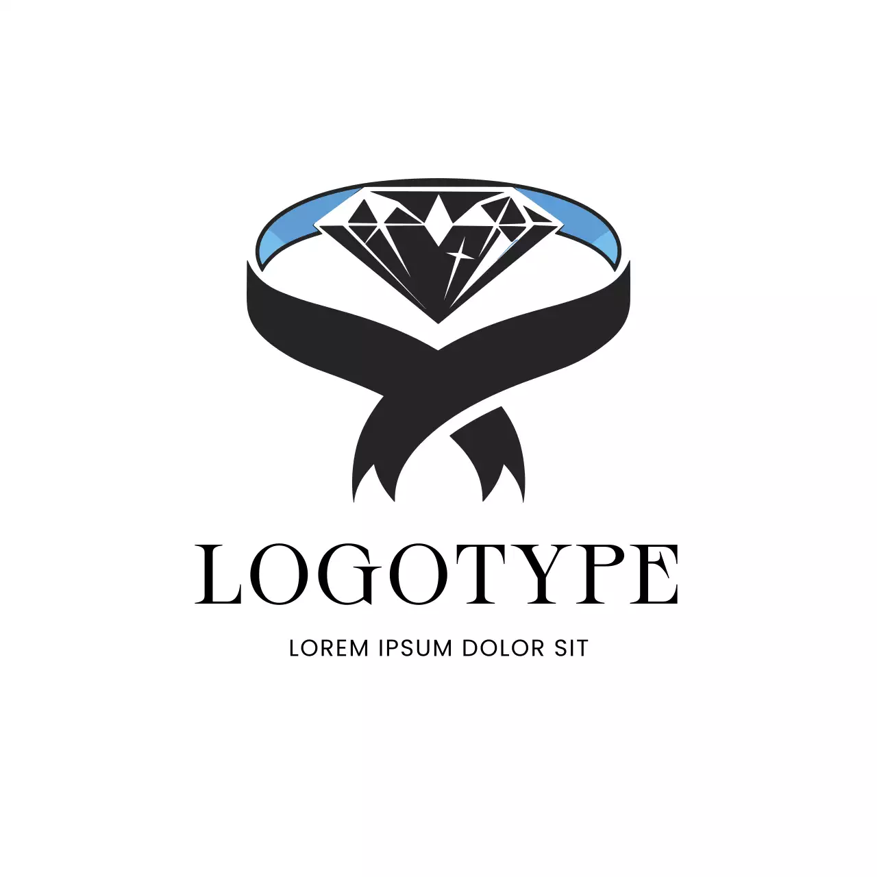 Black Modern Design Logo