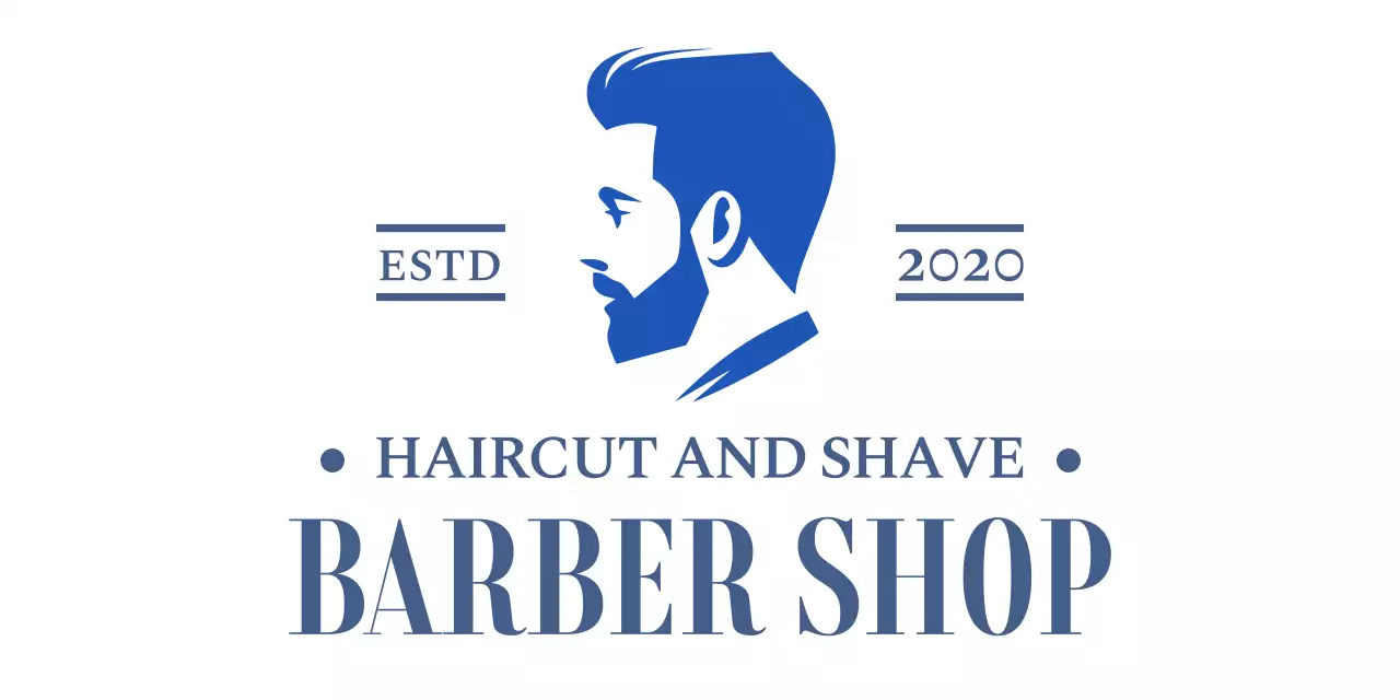 Promote a blue classic barbershop