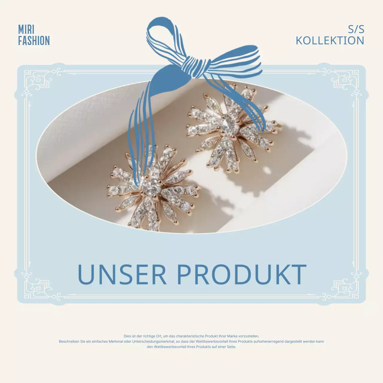 Klassische Accessoires der Marke in Elfenbein und Hellblau