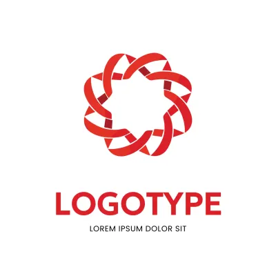 Red Minimal Design Logo