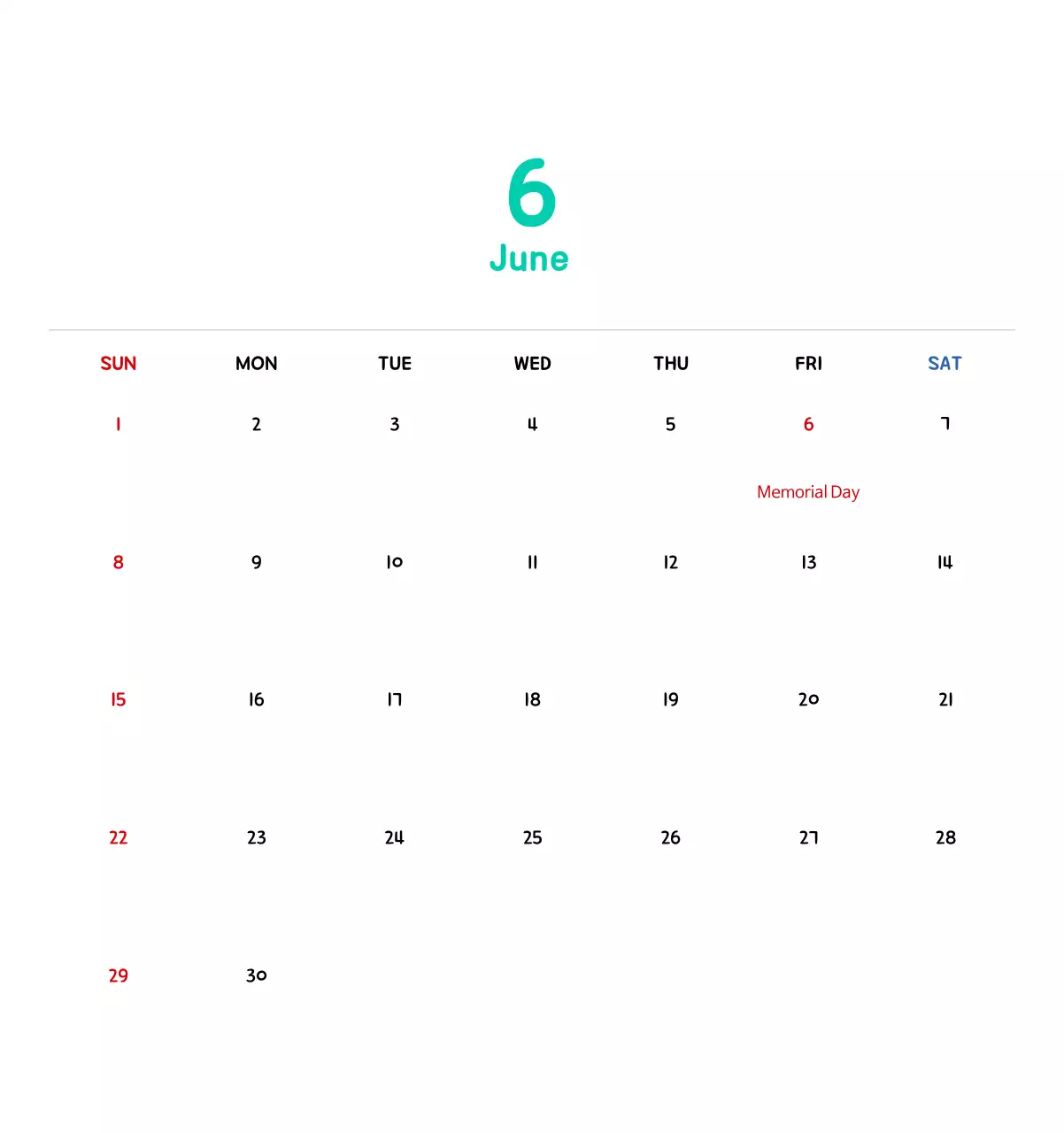 New Year's calendar with cute illustrations