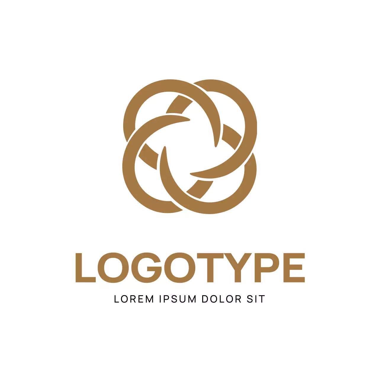 Brown Minimal Business Card Logo