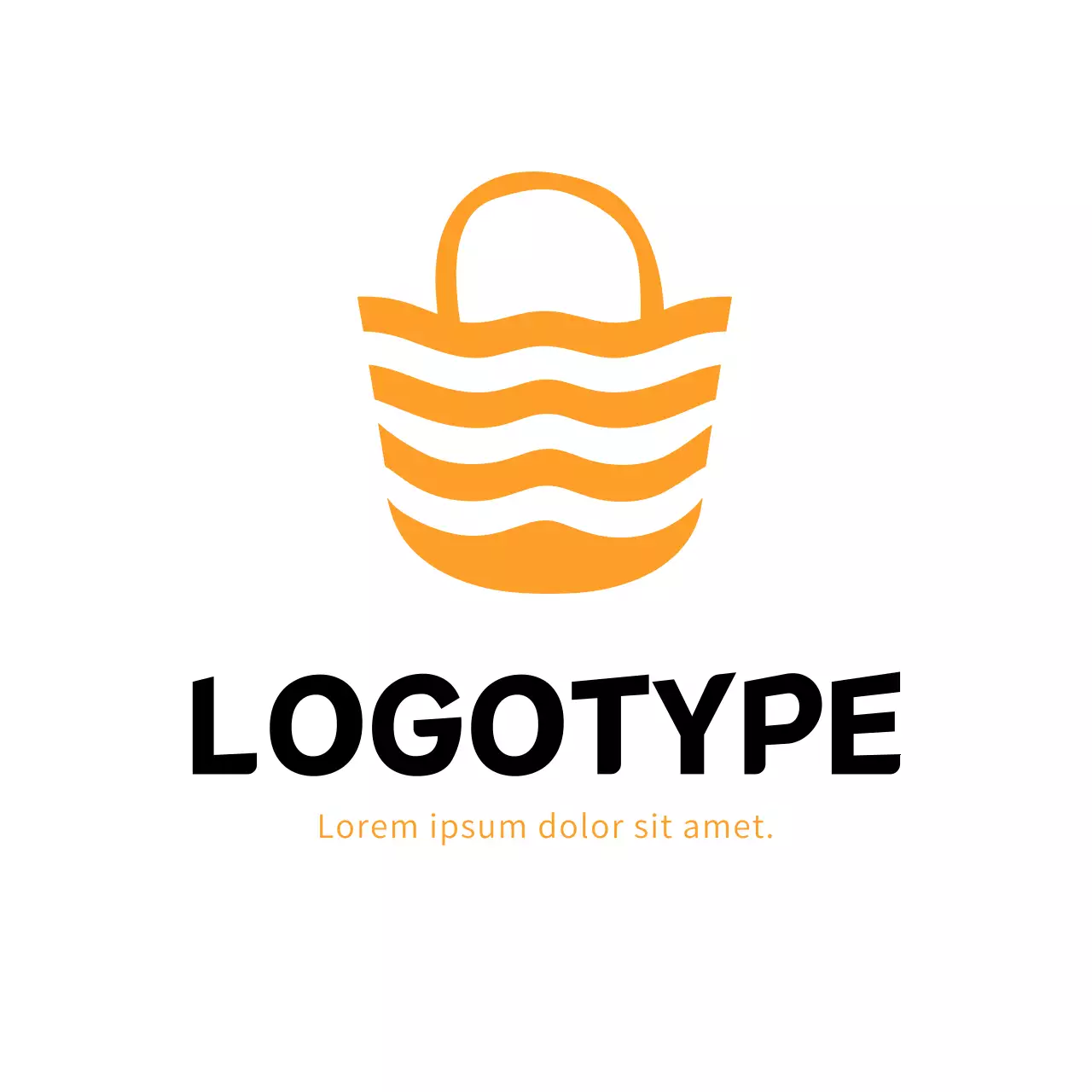 Orange Minimal Design Logo