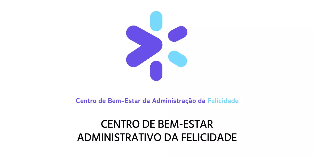 Centro de bem-estar com logótipo simples azul claro, roxo e brilhante