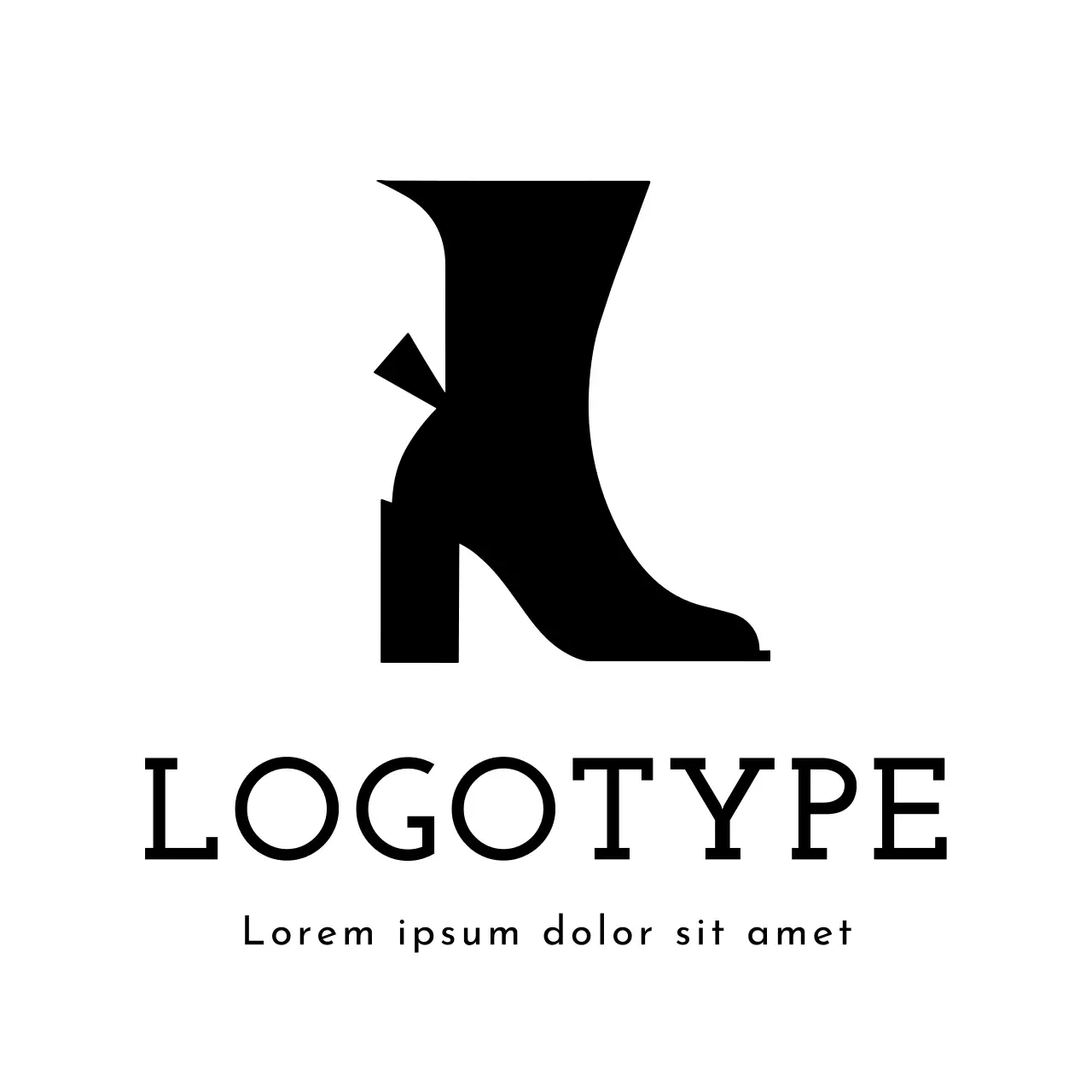 Black Minimal Fashion Logo