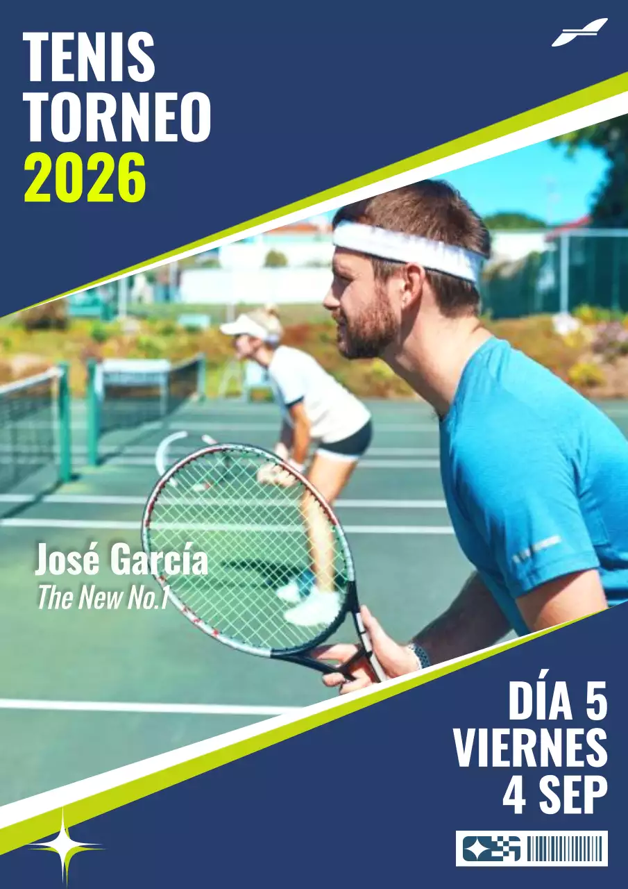 Promoción de actualización de los campeonatos de tenis moderno