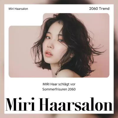 Förderung eines einfachen Friseursalons in Orange und Weiß