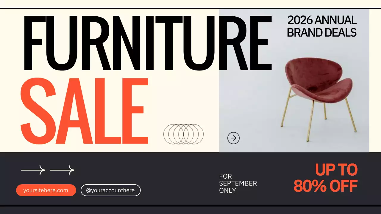 Red Modern Furniture Promotion YouTube Thumbnail