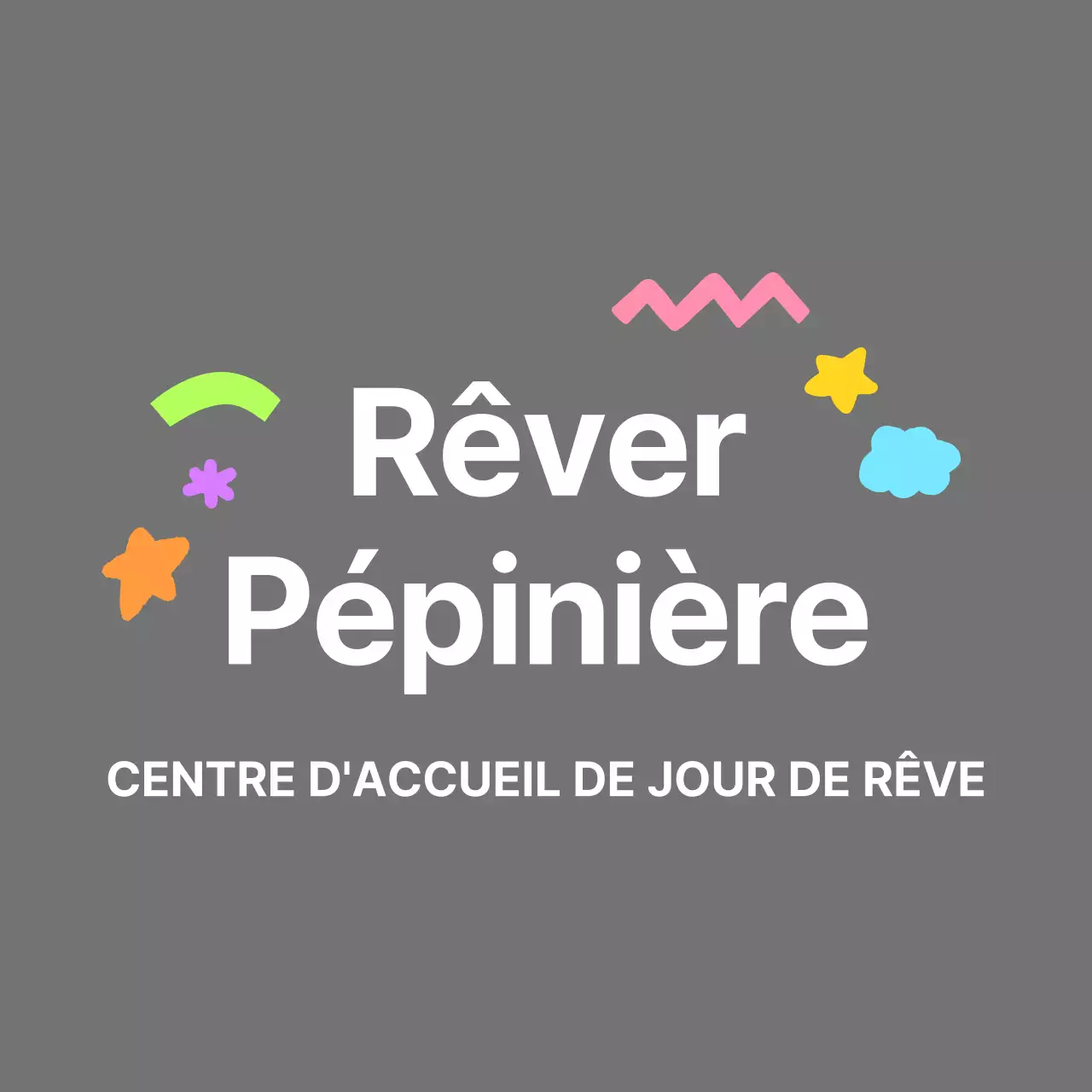 Un joli logo de chambre d'enfant dans un arc-en-ciel de couleurs