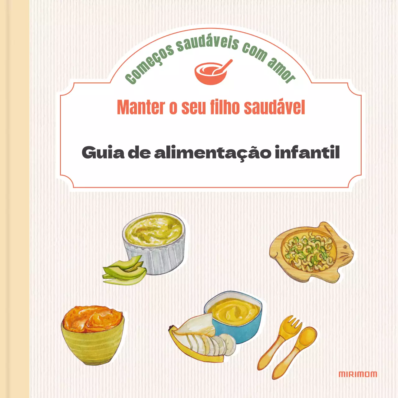 Acerca dos alimentos para bebés laranja e marfim